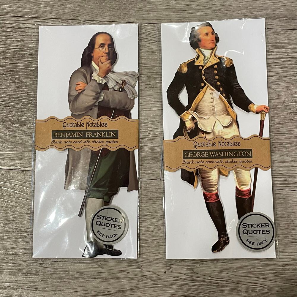 Blank Greetings Card American History Lot of 2 Stationery Stickers Gift